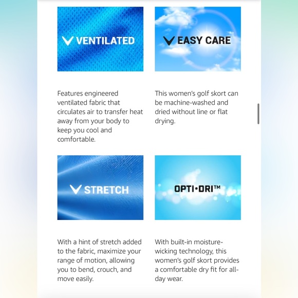 Callaway Golf Skort for Women with TrueSculpt and Opti-Dri Technology - Picture 8 of 8